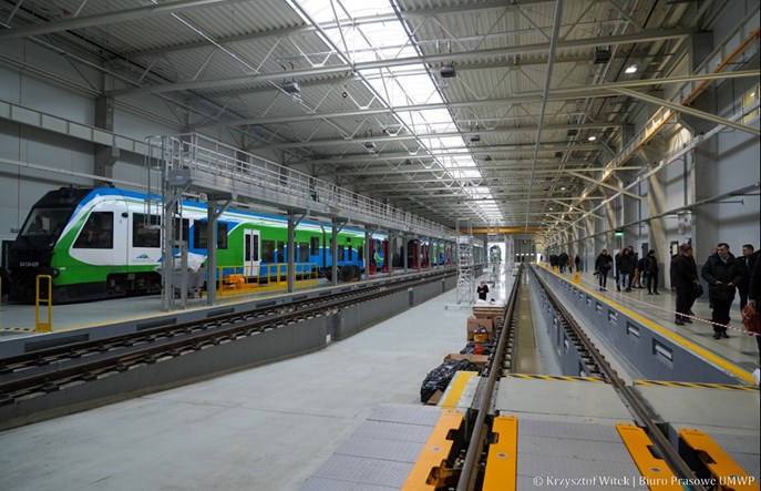 Hala serwisowa Podkarpackiej Kolei Aglomeracyjnej zaprezentowana trzy miesiące po otwarciu