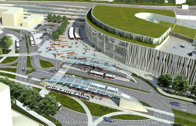Olsztyn: Plac dworcowy z dodatkowym torem dla tramwajów