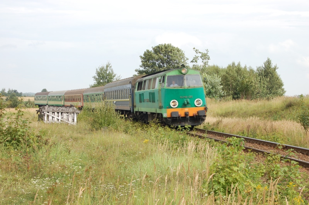 Pociąg międzynarodowy na szlaku Rzeczyca - Zaklików, 2007 r.