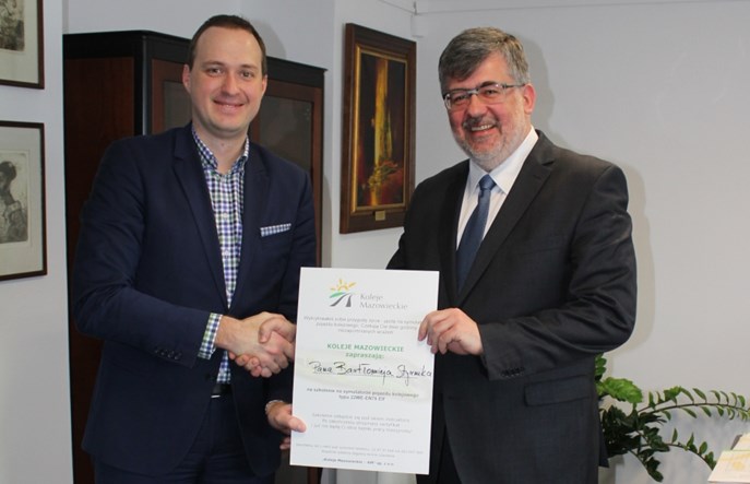 Przejazd w symulatorze „Elfa” w Kolejach Mazowieckich wylicytowany