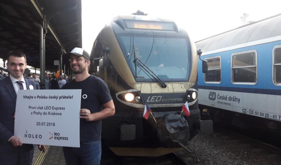 Polski hymn w czeskim pociągu. Leo Express ruszył z Pragi do Krakowa Polski hymn w czeskim pociągu. Leo Express ruszył z Pragi do Krakowa