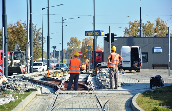 Olsztyn. Nowy tramwajowy tor techniczny przy dworcu prawie gotowy