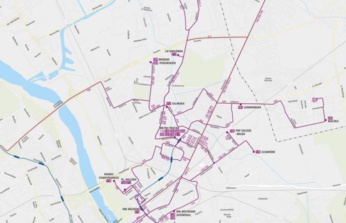 ZTM podaje nowe trasy autobusów do metra na Targówku