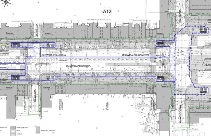 Metro: Założenia dla stacji Plac Konstytucji i Muranów [rysunki]