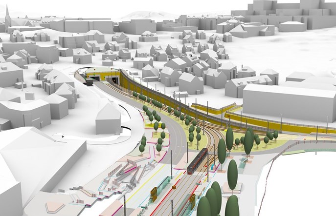 Bergen: Nowoczesne podejście do projektowania 9 km lekkiej kolei miejskiej 
