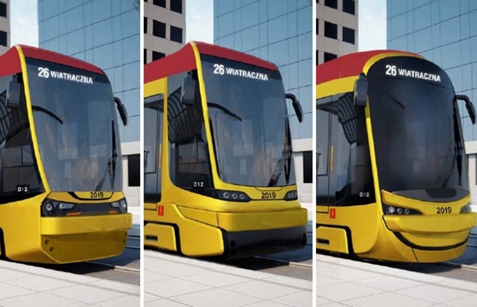 Warszawiacy wybiorą wygląd nowych tramwajów Hyundaia. Trzy propozycje
