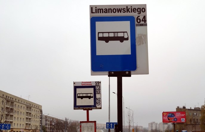 Łódź: Przystanek zastępczy w tym samym miejscu co przystanek zawieszony