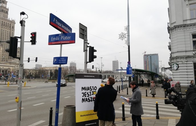 Warszawa. Happening MJN. „Trasa” zamiast „Alej”