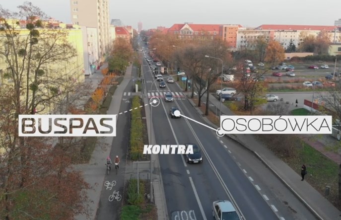 Poznań też pokazuje jak ważne są buspasy. Wynik 150:18