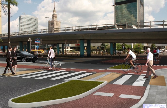 Warszawa: Cztery oferty na przebudowę al. Jana Pawła II przy Dw. Centralnym. Będą przejścia