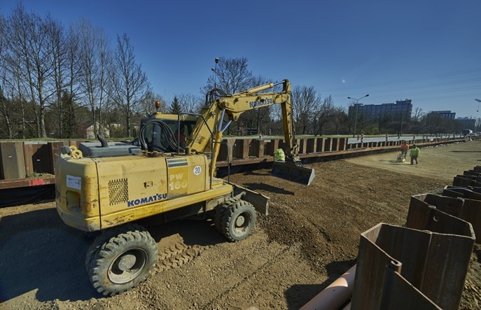 Łódź: Śmigłego-Rydza – powstaje podbudowa torowiska