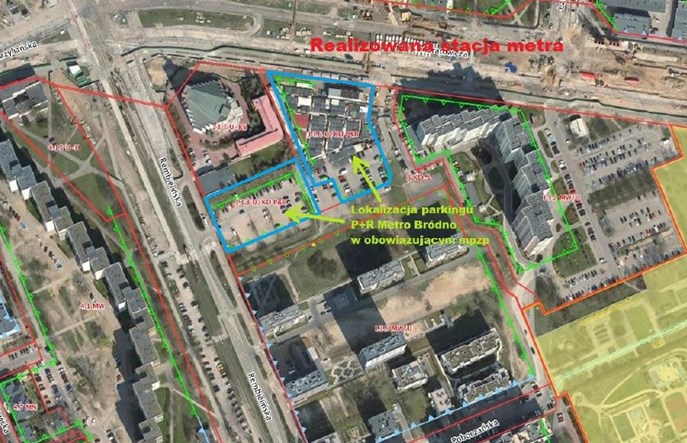 ZTM Warszawa planuje parking P&R przy stacji metra Bródno