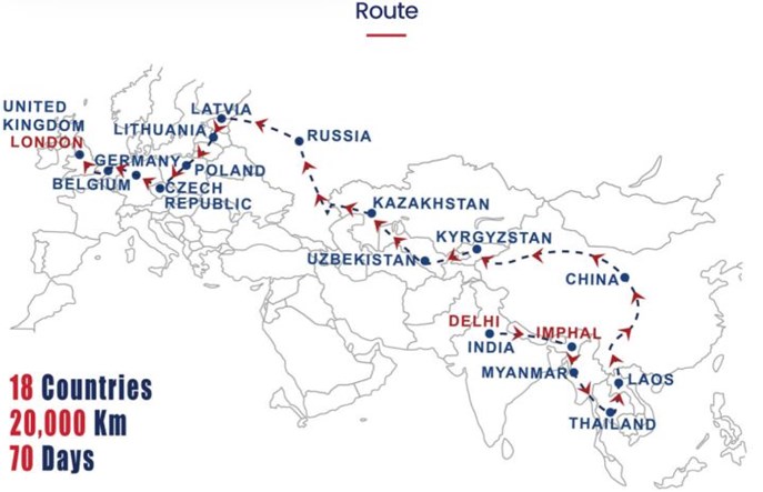 Autobus pojedzie z Indii do Londynu przez Polskę w 70 dni