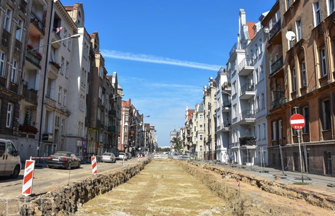 Poznań: Przebudowa ul. Wierzbięcice. Trwa budowa ciepłociągu