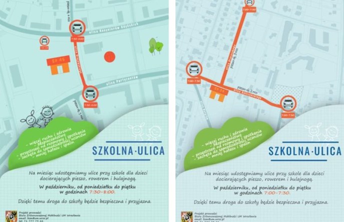 Wrocław: Projekt "szkolna ulica" wdrażany w dwóch placówkach