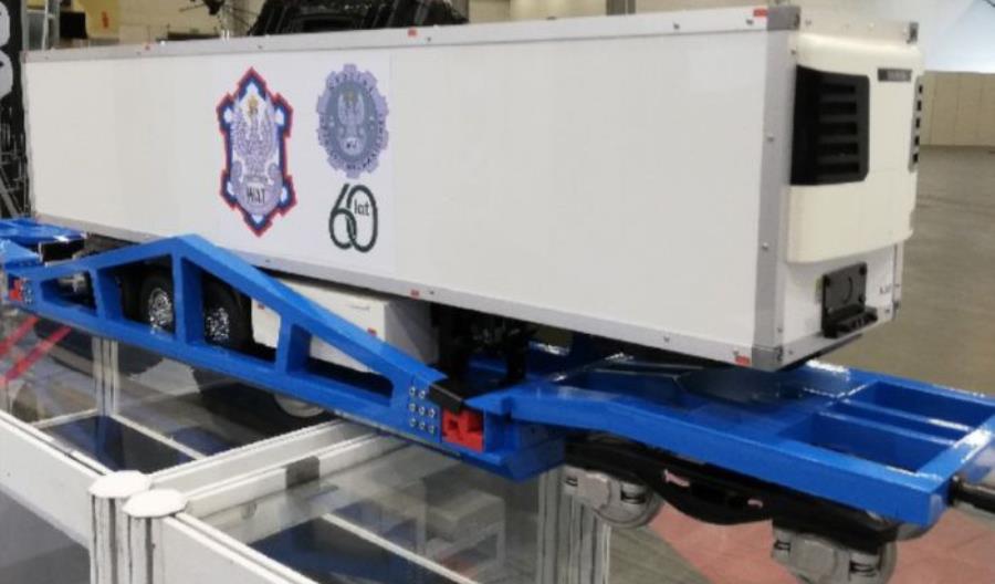 WAT udostępnia obrotowy wagon do przewozu ciężarówek WAT udostępnia obrotowy wagon do przewozu ciężarówek