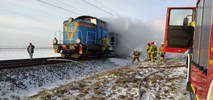 Między Jarocinem a Pleszewem spłonęła lokomotywa [zdjęcia]