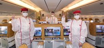 Pierwszy lot Emirates obsługiwany wyłącznie przez zaszczepione zespoły