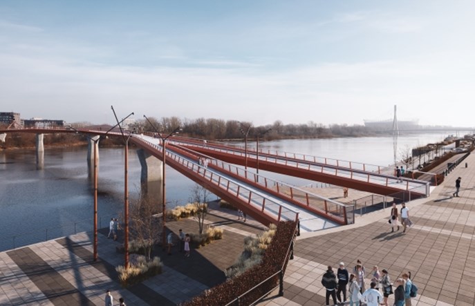 Warszawa z umową na kładkę pieszo-rowerową przez Wisłę