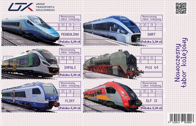 Polskie pociągi wracają na znaczki Poczty Polskiej