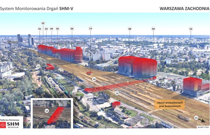 Przebudowa Warszawy Zachodniej: Największy system monitorowania drgań w Polsce
