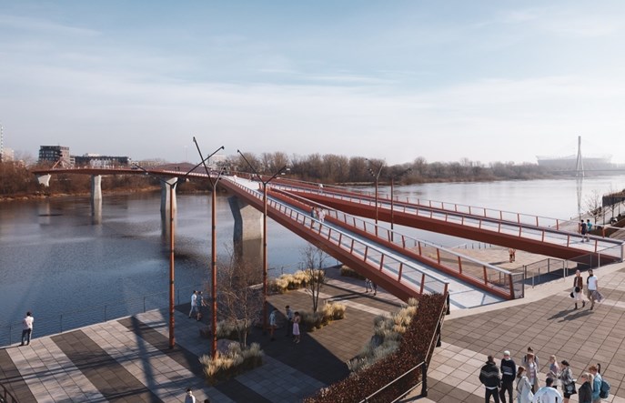 Warszawa: Wybrany wykonawca kładki przez Wisłę. Za 120 mln zł