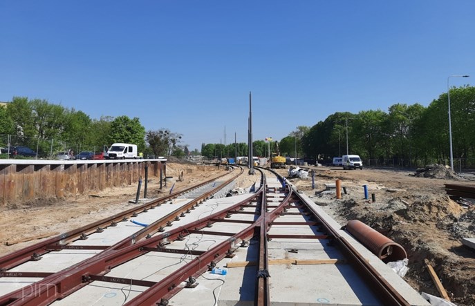 Poznań: Tramwaj na Naramowice. Odcinek do Włodarskiej na ukończeniu