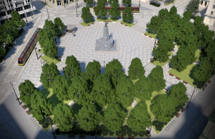 Łódź z ofertami na przebudowę pl. Wolności. Znowu drogo