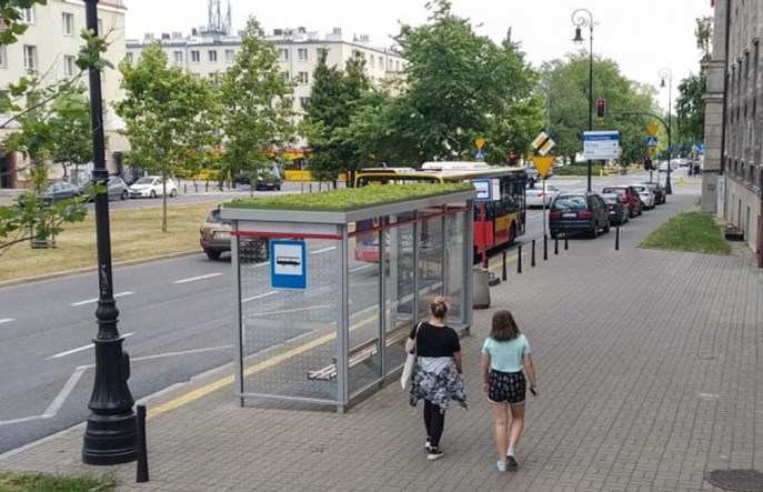 Warszawa kontynuuje zazielenianie przystanków 