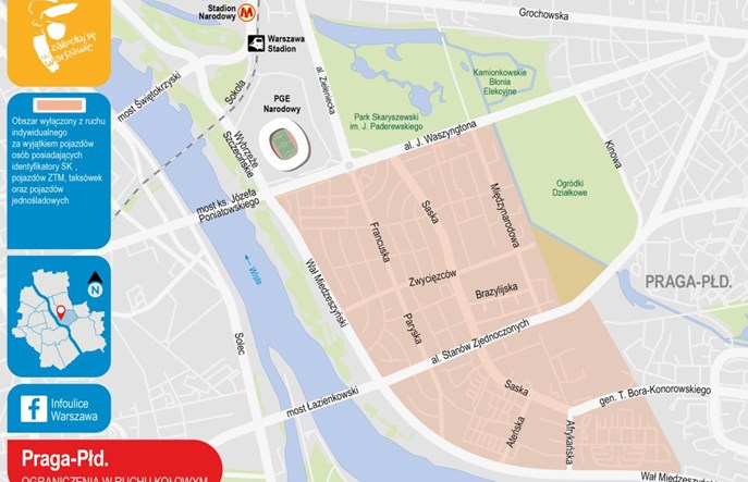 Mecz w Warszawie – utrudnienia w ruchu i darmowe przejazdy dla kibiców