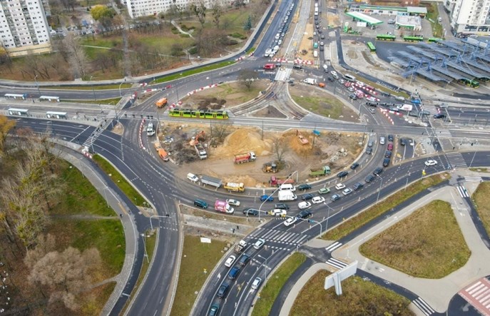 Poznań. Przebudowa ronda Rataje na ostatniej prostej
