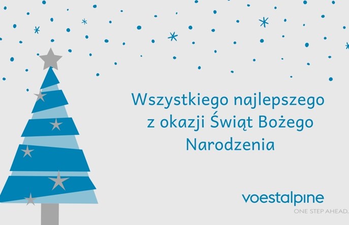 Życzenia świąteczno-noworoczne od grupy voestalpine w Polsce