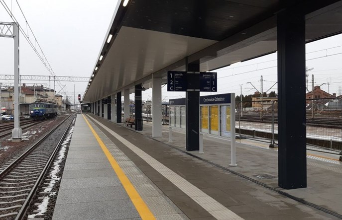Nowy peron i przejście podziemne na stacji Czechowice-Dziedzice