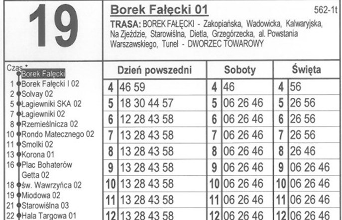 Kraków zmienia formę rozkładów