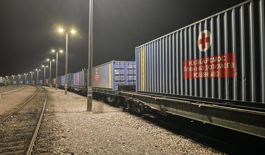 Ukraina: 120 wagonów z polską pomocą humanitarną dla Charkowa i Zaporoża Ukraina: 120 wagonów z polską pomocą humanitarną dla Charkowa i Zaporoża