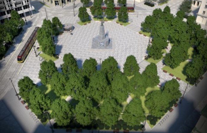 Łódź: Plac Wolności w przebudowie od 25 kwietnia