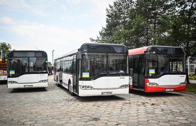 MPK Częstochowa przekazała 4 Solarisy do miasta Chmielnicki w Ukrainie