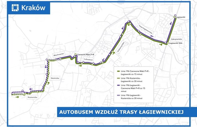 Kraków. Autobusem wzdłuż Trasy Łagiewnickiej