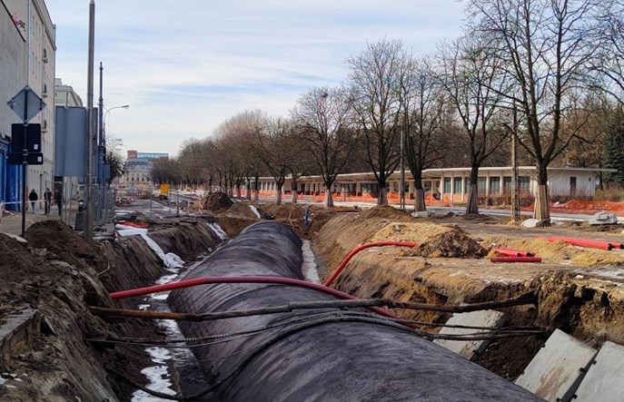 Łódź: Północna – kanał gotowy, widać zarys torowiska