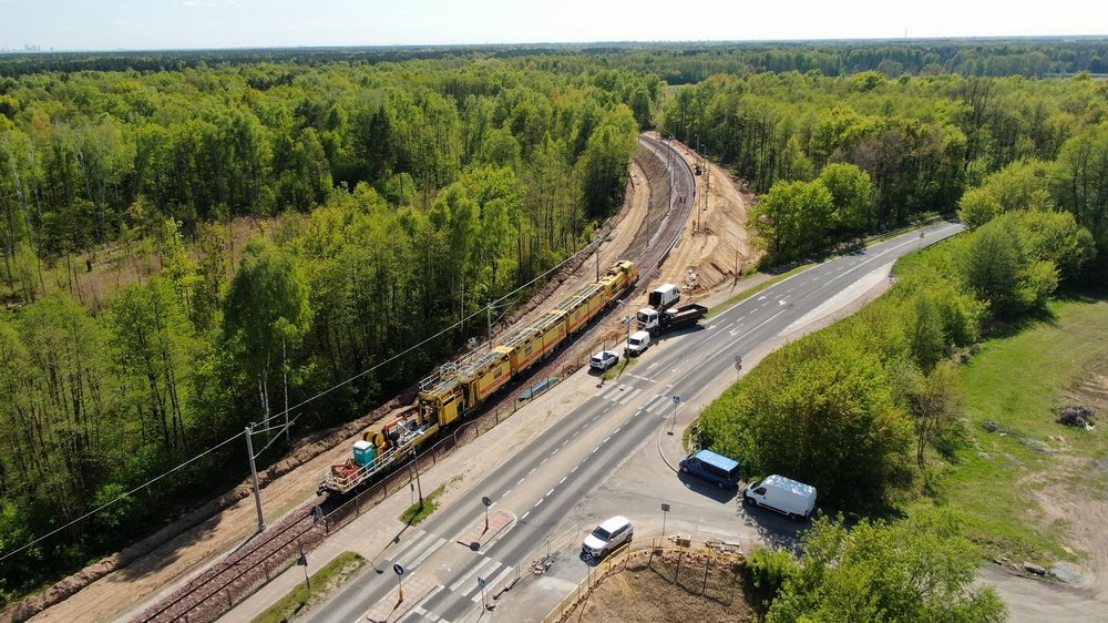 Linia kolejowa do Zegrza Południowego w ostatniej fazie budowy