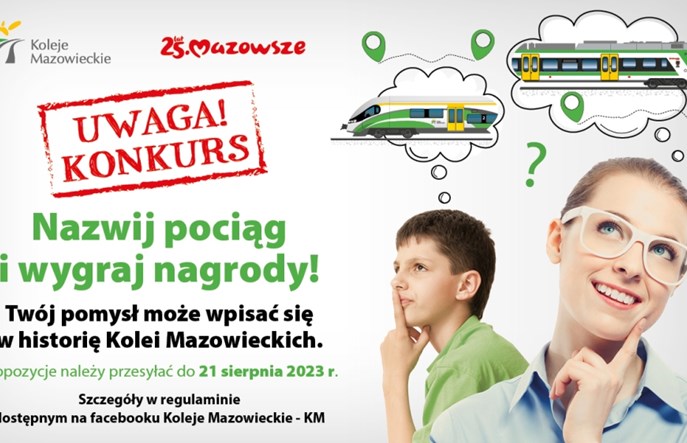 Koleje Mazowieckie ogłaszają konkurs na nazwy dla szybkich pociągów