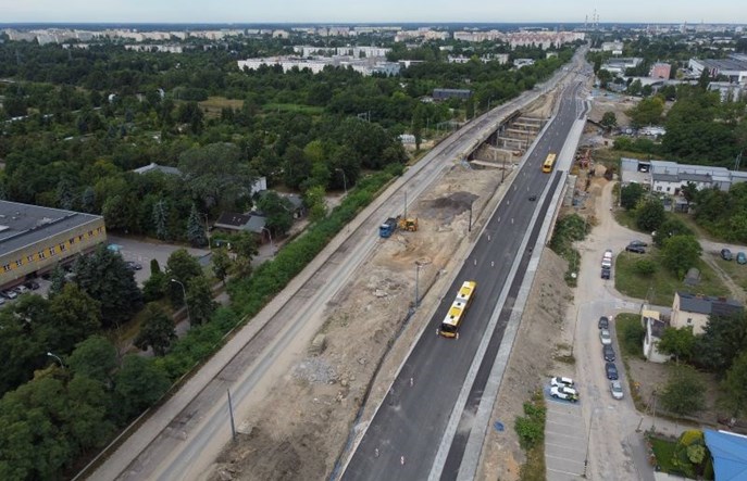 Łódź: Wiadukt Przybyszewskiego – pierwsza z trzech nitek już działa