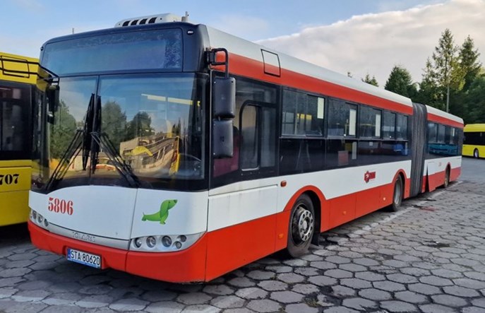 Przegubowy Solaris przerobiony na pojazd szkoleniowy