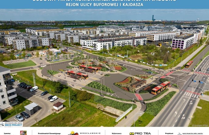 Wrocław pokazał skrzyżowanie torów dla tramwaju na Jagodno