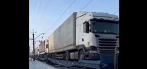 Ukraińskie tiry wjeżdżają na polskie tory