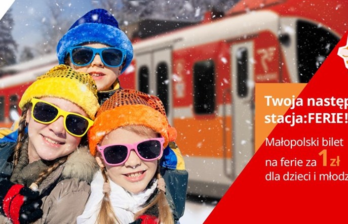 Małopolskie: W ferie cały dzień jeżdżenia pociągiem za złotówkę