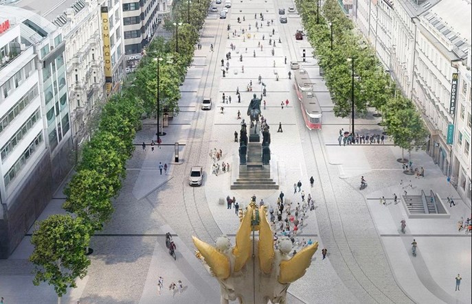 Praga: W czerwcu ruszy budowa torów na pl. Wacława. Powrót tramwaju po latach