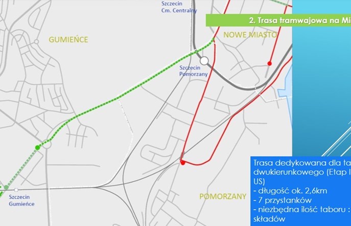 Szczecin i plan na tramwaj na Mieszka I