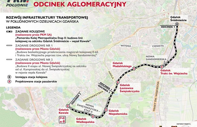 Gdańsk: Wybrano projektanta nowej linii kolejowej PKM Południe