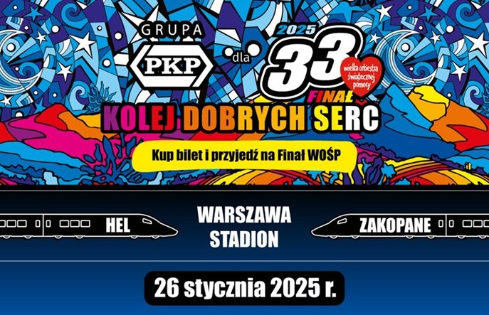 Będą specjalne pociągi na finał WOŚP